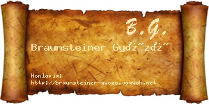 Braunsteiner Győző névjegykártya